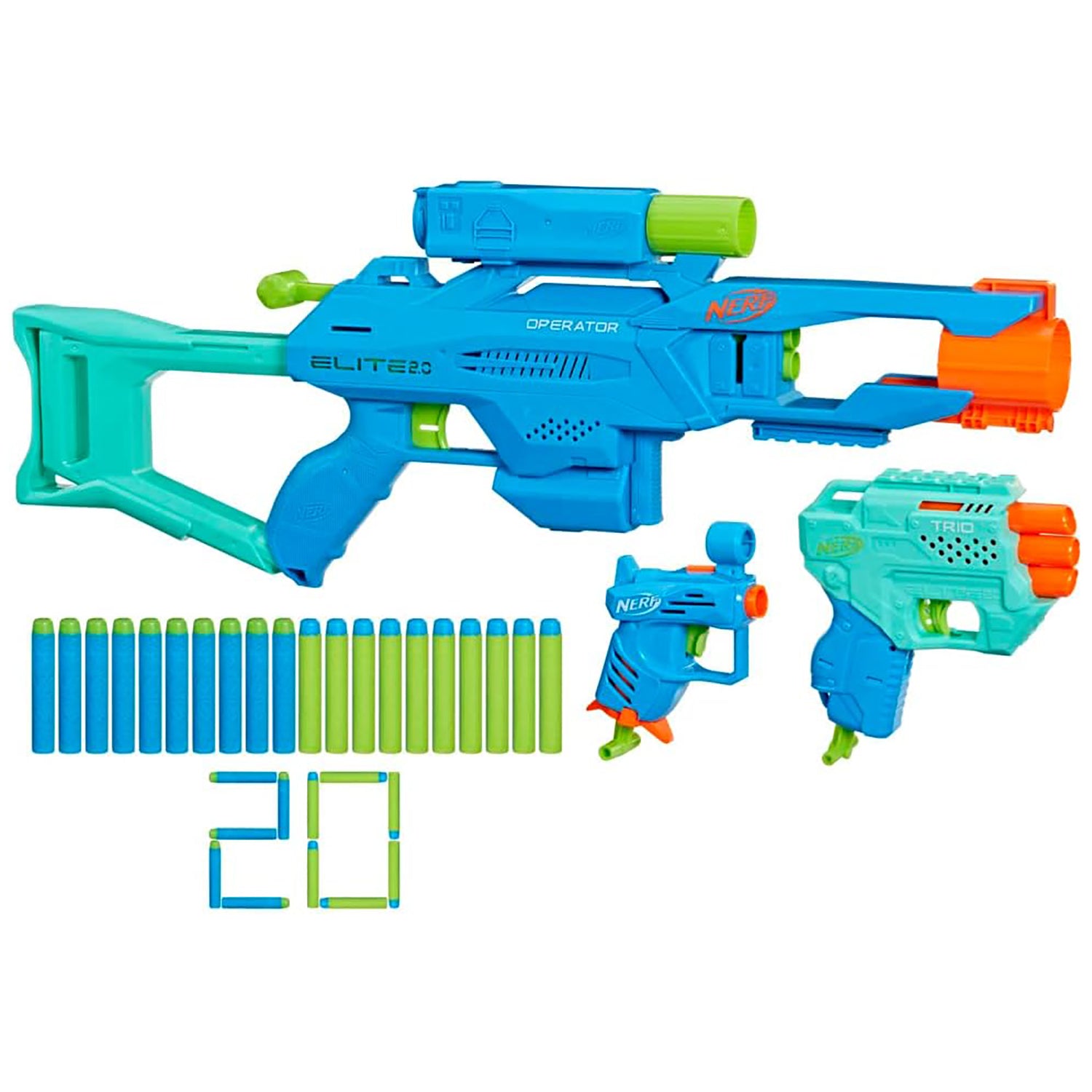 HASBRO - Nerf Elite 2.0 Tactical Pack - 3 Blaster + 20 Dardi
